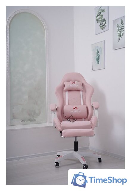 Игровое (геймерское) кресло Calviano 1584 (ткань, розовый) - Изображение №9 — Интернет-магазин Time-Shop