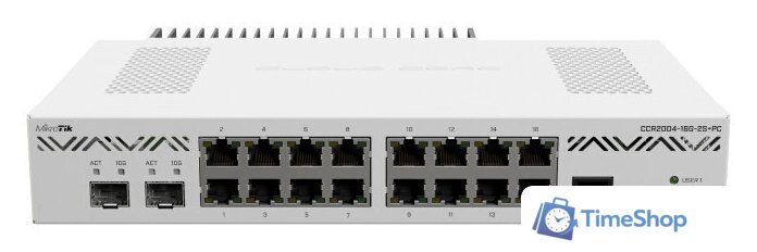 Маршрутизатор Mikrotik CCR2004-16G-2S+PC - Изображение №1 — Интернет-магазин Time-Shop