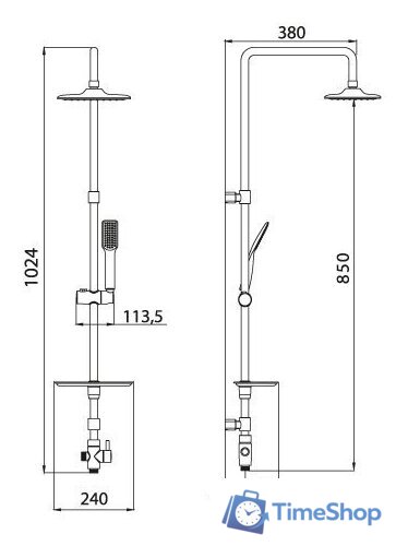 Душевая система  Lemark LM8804C - Изображение №2 — Интернет-магазин Time-Shop