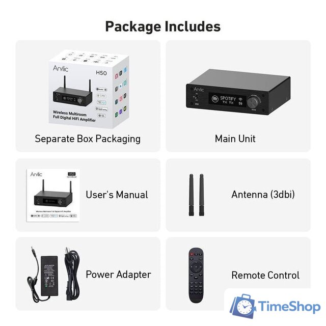 Сетевой интегральный усилитель Arylic H50 - Изображение №11 — Интернет-магазин Time-Shop