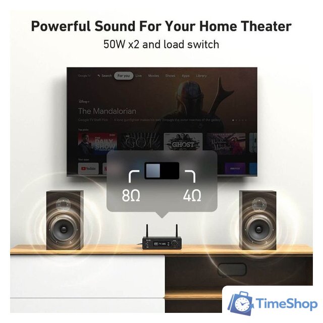 Сетевой интегральный усилитель Arylic H50 - Изображение №4 — Интернет-магазин Time-Shop