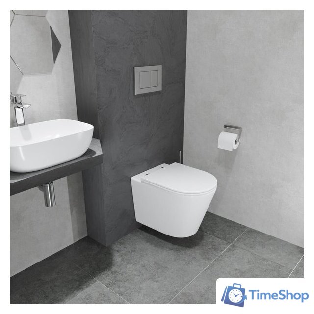 Унитаз подвесной Lauter Longer 2110822 с кнопкой 219703E (круглая, сатин) - Изображение №22 — Интернет-магазин Time-Shop