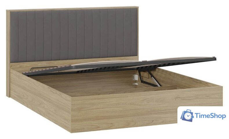 Кровать Трия Сэнди с ПМ Тип 2 160x200 (вяз благородный/велюр графит) - Изображение №3 — Интернет-магазин Time-Shop