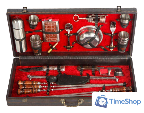 Набор шампуров Шелковый путь Кизляр-Премиум (44пр) - Изображение №1 — Интернет-магазин Time-Shop