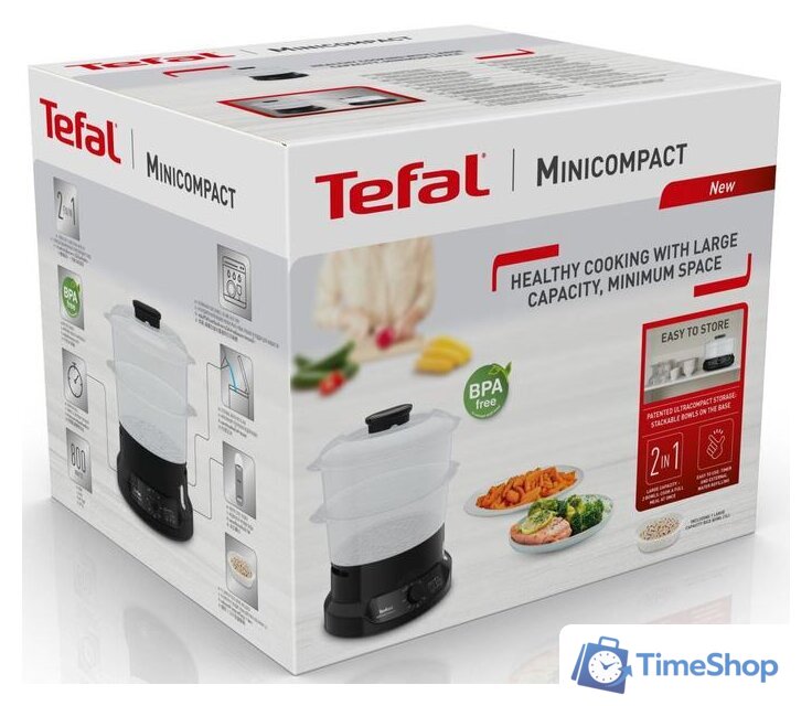Пароварка Tefal Minicompact VC139810 - Изображение №5 — Интернет-магазин Time-Shop