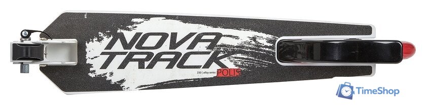 Двухколесный подростковый самокат Novatrack Polis 230P.POLIS.RD9 (белый/красный) - Изображение №7 — Интернет-магазин Time-Shop