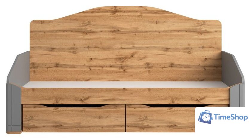 Кровать-тахта Involux Sale 90x200 с ящиками км0144 (серый шифер/дуб натюрель) - Изображение №2 — Интернет-магазин Time-Shop
