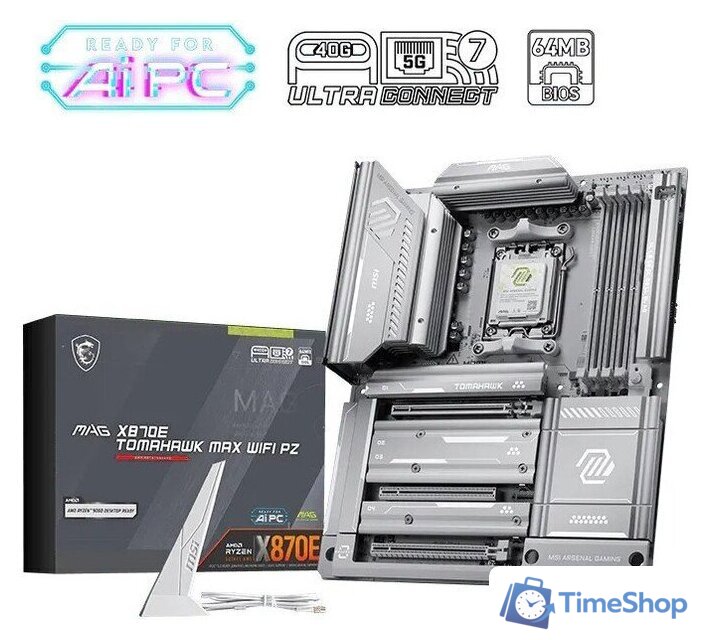 Материнская плата MSI MAG X870E Tomahawk Max WiFi PZ - Изображение №5 — Интернет-магазин Time-Shop