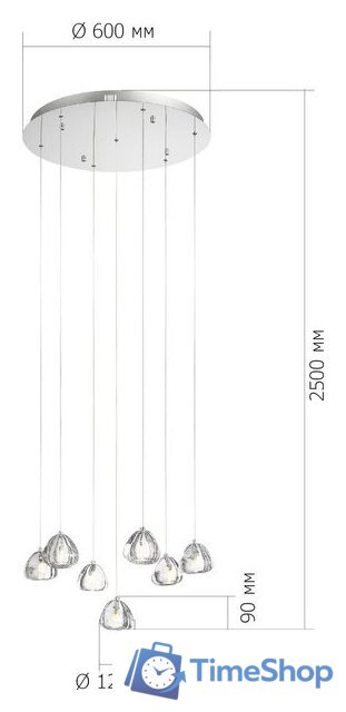 Подвесная люстра ST Luce SL6017.101.07 - Изображение №6 — Интернет-магазин Time-Shop