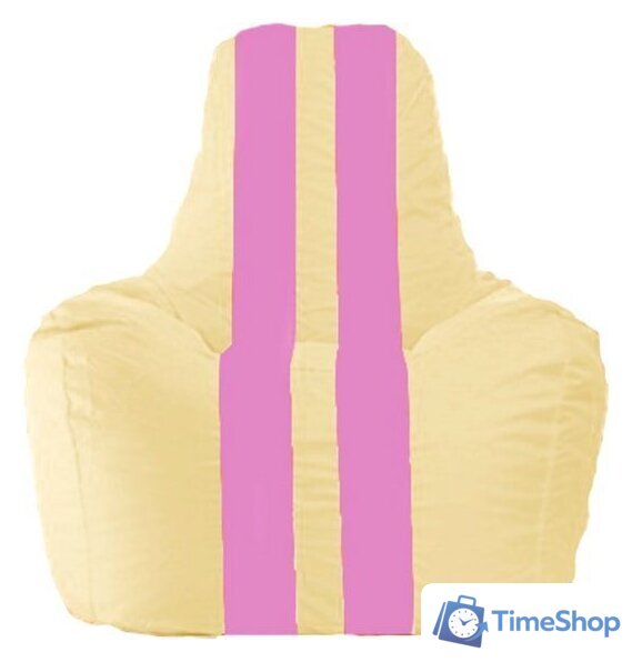 Кресло-мешок Flagman Спортинг С1.1-142 (светло-бежевый/розовый) - Изображение №1 — Интернет-магазин Time-Shop