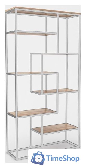 Стеллаж Hype Mebel Зиг-Заг-2 100x170 (белый/дуб галифакс натуральный) - Изображение №1 — Интернет-магазин Time-Shop