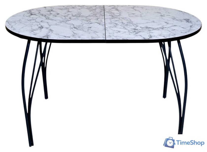 Кухонный стол Arvento Флок 2 раздвижной овал 110-140х70 (мрамор каррара) - Изображение №2 — Интернет-магазин Time-Shop