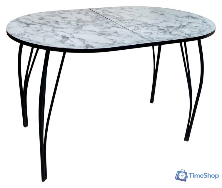Кухонный стол Arvento Флок 2 раздвижной овал 110-140х70 (мрамор каррара) - Изображение №1 — Интернет-магазин Time-Shop