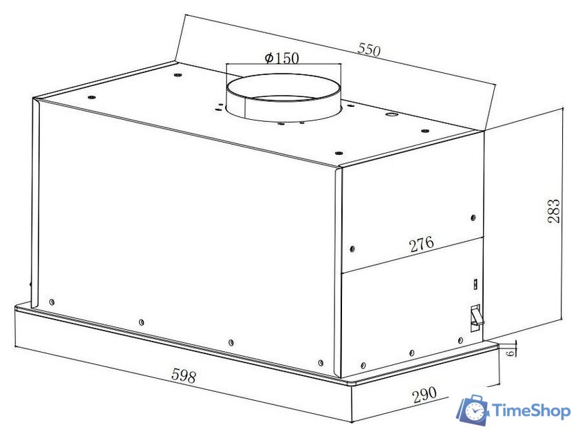 Кухонная вытяжка ZorG Star 1080 60 S-GC (белый) - Изображение №5 — Интернет-магазин Time-Shop