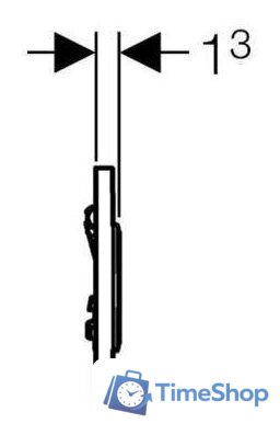 Панель смыва Geberit Sigma 10 HyTouch 116.015.KK.1 (белый/золотистый) - Изображение №3 — Интернет-магазин Time-Shop