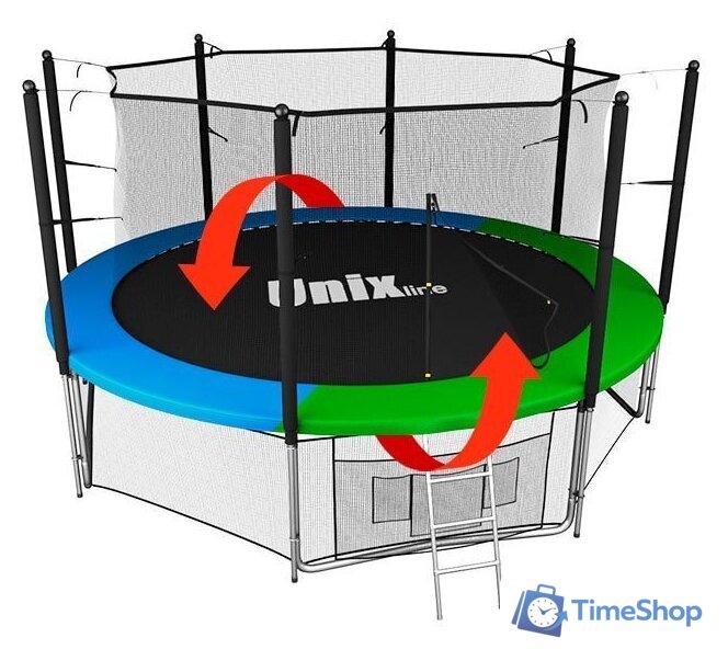 Батут Unix Line Classic 14ft inside (синий/зеленый) - Изображение №1 — Интернет-магазин Time-Shop