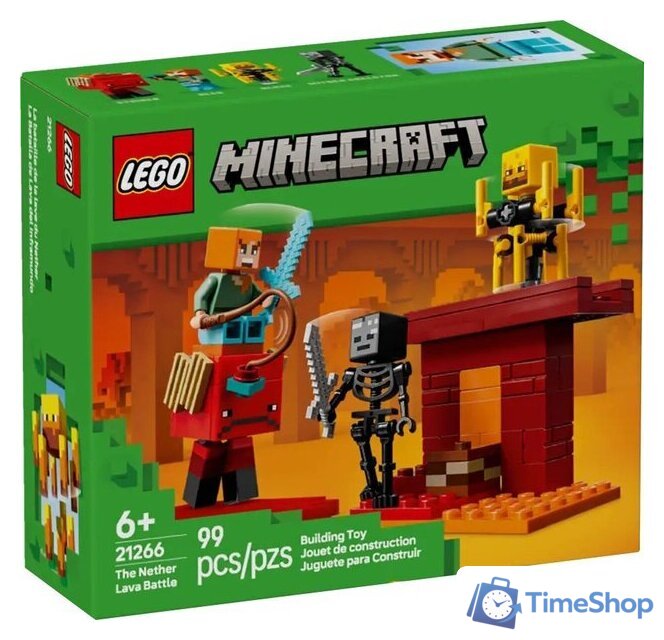 Конструктор LEGO Minecraft 21266 Битва за лаву Нижнего мира - Изображение №1 — Интернет-магазин Time-Shop