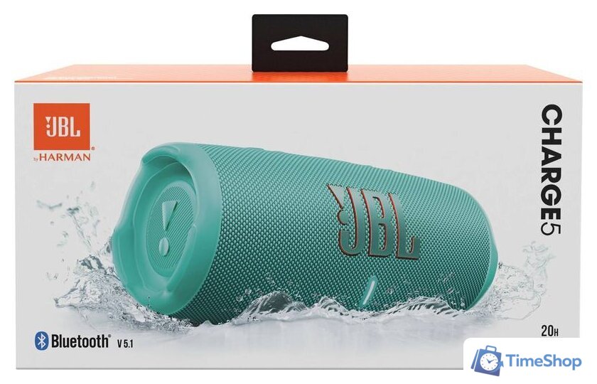 Беспроводная колонка JBL Charge 5 (бирюзовый) - Изображение №9 — Интернет-магазин Time-Shop