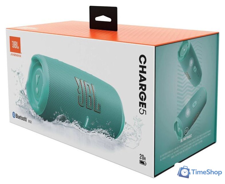Беспроводная колонка JBL Charge 5 (бирюзовый) - Изображение №8 — Интернет-магазин Time-Shop