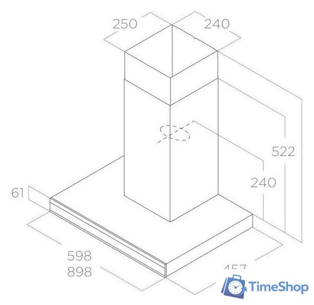 Кухонная вытяжка Elica Adele @ BLMAT/A/90 PRF0199699 - Изображение №3 — Интернет-магазин Time-Shop