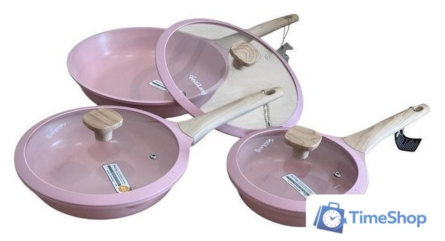 Набор сковород FeisiLang FL-S006YZ Pink - Изображение №1 — Интернет-магазин Time-Shop