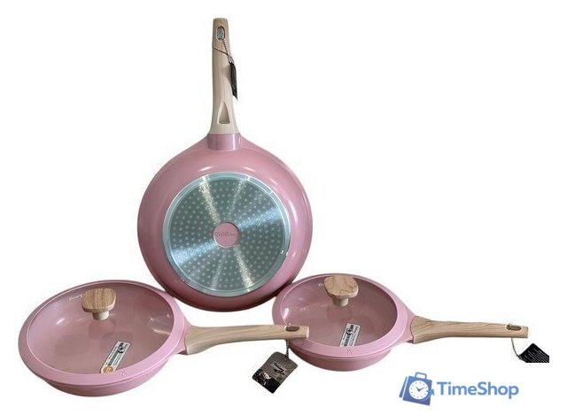 Набор сковород FeisiLang FL-S006YZ Pink - Изображение №2 — Интернет-магазин Time-Shop