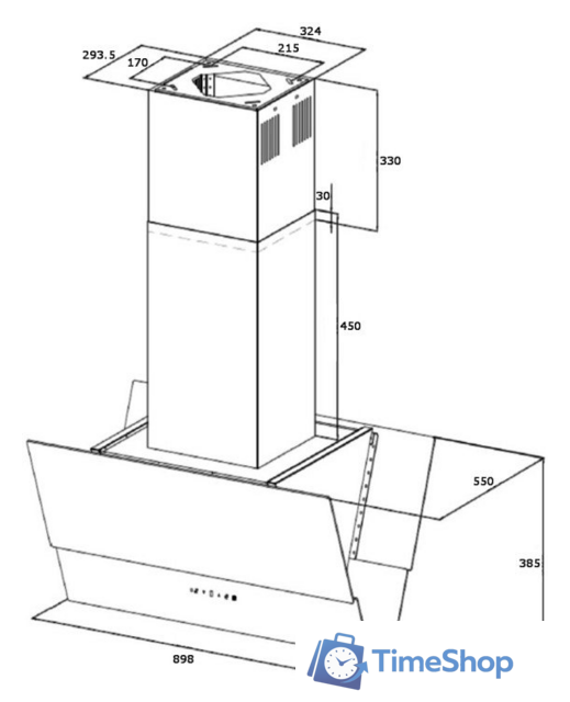Кухонная вытяжка Korting KHA 99750 GW - Изображение №2 — Интернет-магазин Time-Shop