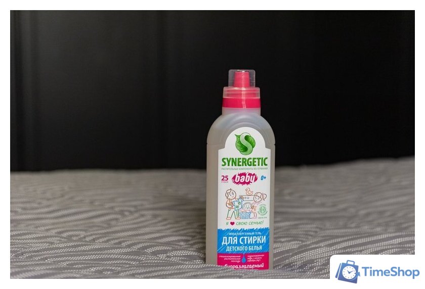 Гель для стирки Synergetic биоразлагаемый для детского белья Baby 1 л - Изображение №7 — Интернет-магазин Time-Shop
