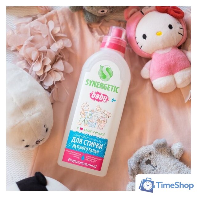 Гель для стирки Synergetic биоразлагаемый для детского белья Baby 1 л - Изображение №5 — Интернет-магазин Time-Shop