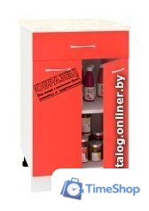 Шкаф напольный Кортекс-мебель Корнелия Лира НШ50р1ш (дуб сонома/марсель) - Изображение №5 — Интернет-магазин Time-Shop