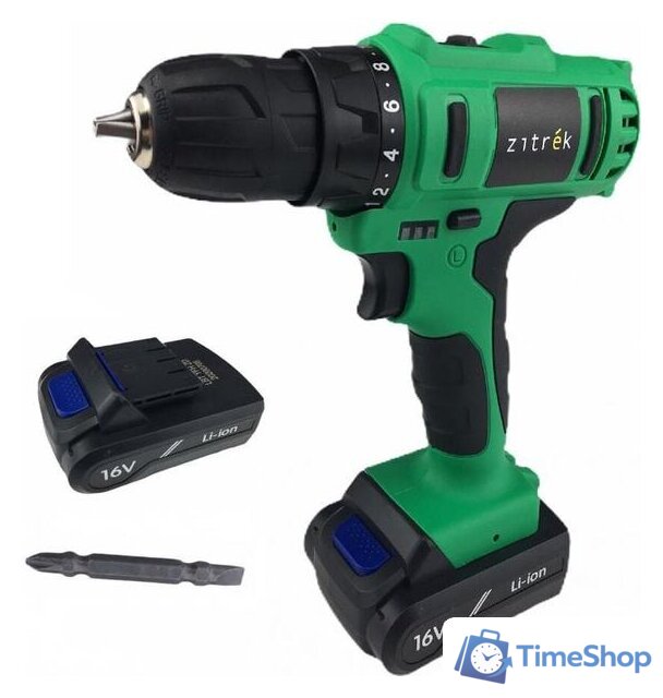 Дрель-шуруповерт Zitrek Greenpower 16-Li 063-4075 (с 2-мя АКБ, кейс) - Изображение №2 — Интернет-магазин Time-Shop