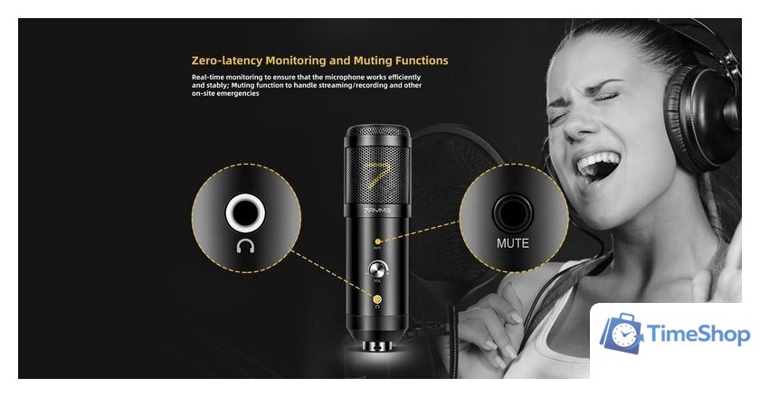 Проводной микрофон 7Ryms SR-AU01-K1 - Изображение №4 — Интернет-магазин Time-Shop