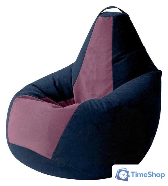Кресло-мешок Kreslomeshki Груша Kombo XXXL GKV-145x100-TSS (темно-синий/слива) - Изображение №1 — Интернет-магазин Time-Shop
