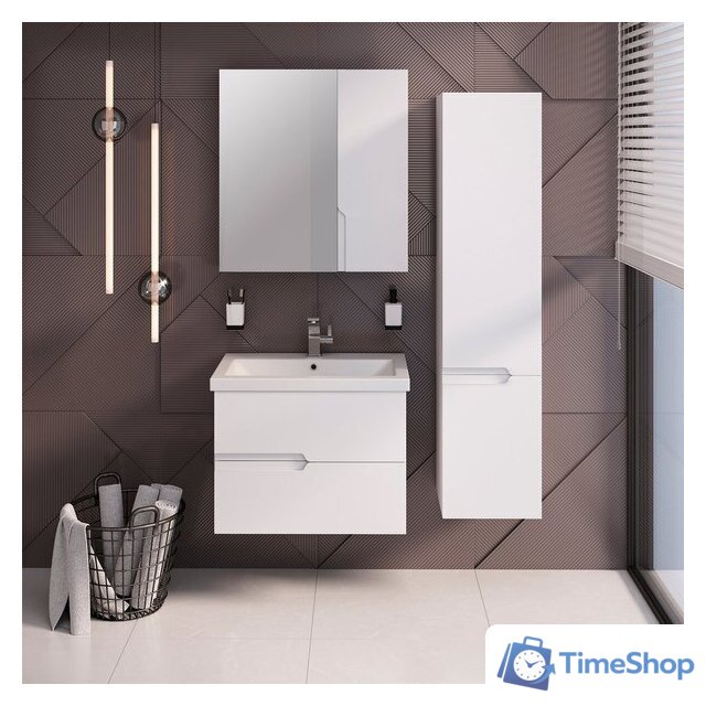  Runo Шкаф-пенал для ванной Стокгольм 35 правый (подвесной) - Изображение №4 — Интернет-магазин Time-Shop