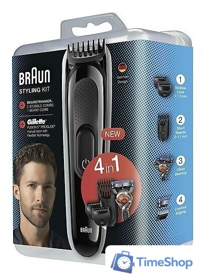 Универсальный триммер Braun Styling Kit SK3000 - Изображение №2 — Интернет-магазин Time-Shop