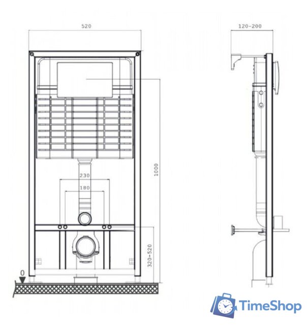 Инсталляция для унитаза Pestan Sava Fix Slim SET40006467 - Изображение №7 — Интернет-магазин Time-Shop