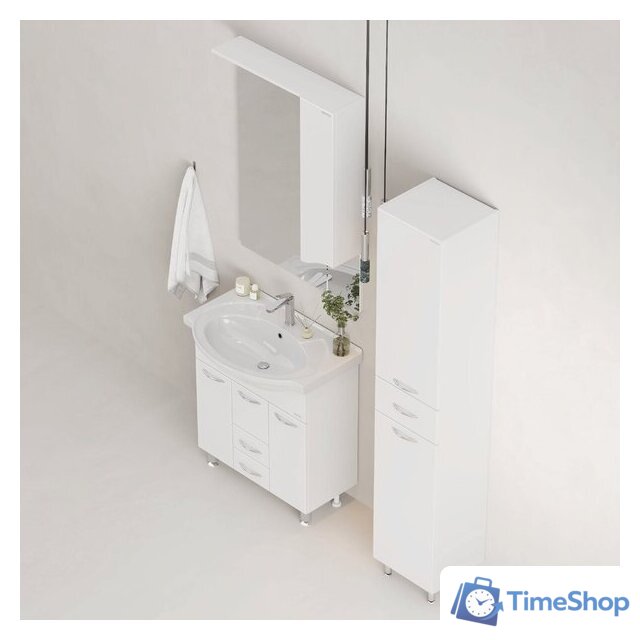  Onika Шкаф-пенал для ванной Модерн 36.17 L с корзиной 403602 - Изображение №4 — Интернет-магазин Time-Shop