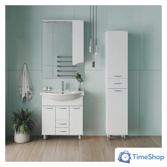  Onika Шкаф-пенал для ванной Модерн 36.17 L с корзиной 403602 - Изображение №1 — Интернет-магазин Time-Shop