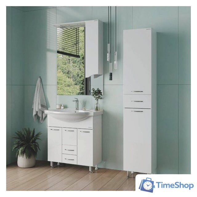  Onika Шкаф-пенал для ванной Модерн 36.17 L с корзиной 403602 - Изображение №2 — Интернет-магазин Time-Shop