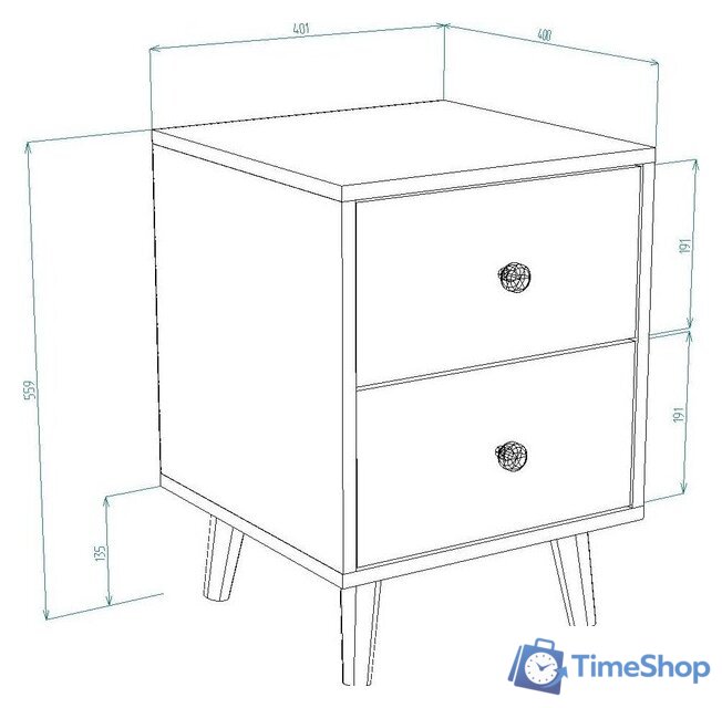 Тумба Премиум Рико (белый/дуб сонома) - Изображение №4 — Интернет-магазин Time-Shop