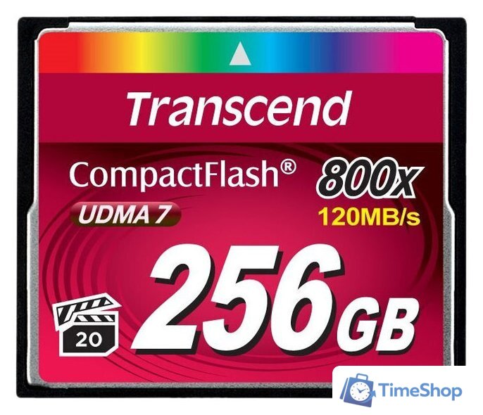 Карта памяти Transcend 800x CompactFlash Premium 256GB (TS256GCF800) - Изображение №1 — Интернет-магазин Time-Shop