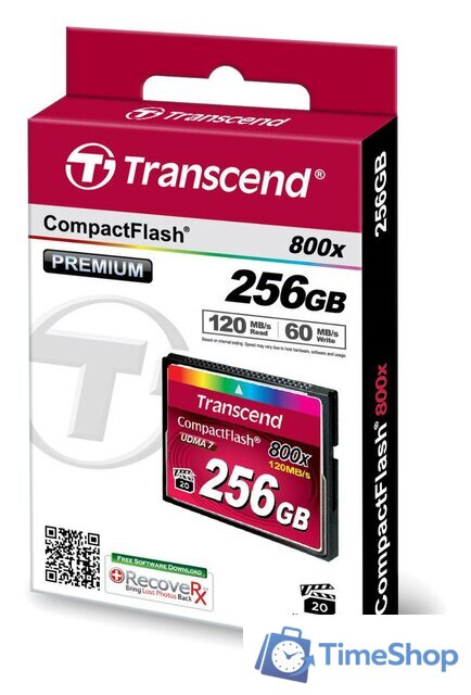 Карта памяти Transcend 800x CompactFlash Premium 256GB (TS256GCF800) - Изображение №2 — Интернет-магазин Time-Shop