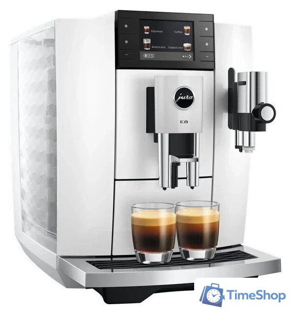 Кофемашина JURA E8 Piano White ED 15747 (белый) - Изображение №2 — Интернет-магазин Time-Shop