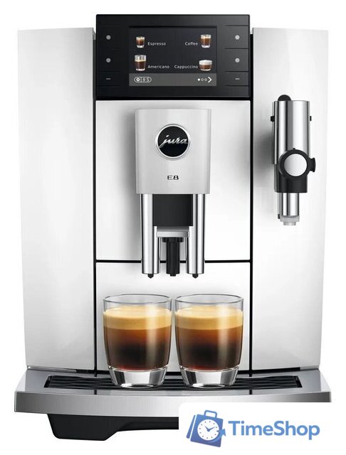Кофемашина JURA E8 Piano White ED 15747 (белый) - Изображение №1 — Интернет-магазин Time-Shop