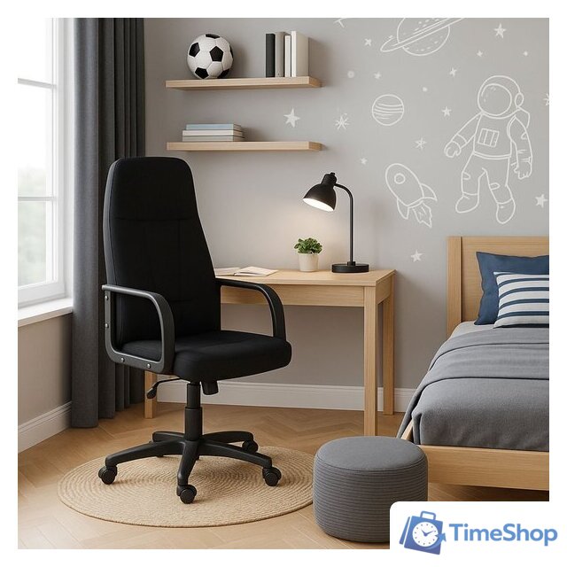 Офисное кресло AksHome Менеджер PL (Leto 70 черная ткань) - Изображение №6 — Интернет-магазин Time-Shop