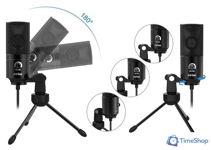 Проводной микрофон FIFINE K669 (черный) - Изображение №3 — Интернет-магазин Time-Shop