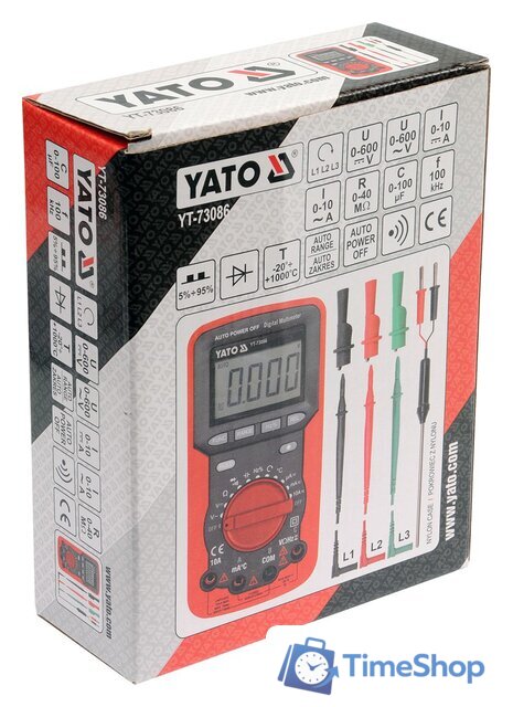Мультиметр Yato YT-73086 - Изображение №3 — Интернет-магазин Time-Shop