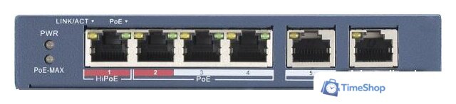 Неуправляемый коммутатор Hikvision DS-3E0106HP-E - Изображение №3 — Интернет-магазин Time-Shop