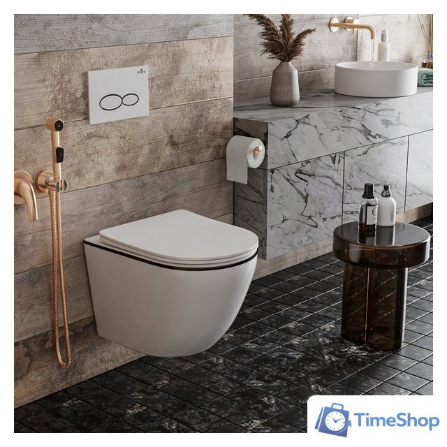 Унитаз подвесной Roxen Antares Black 530110-01B Rimless Soft Close - Изображение №1 — Интернет-магазин Time-Shop