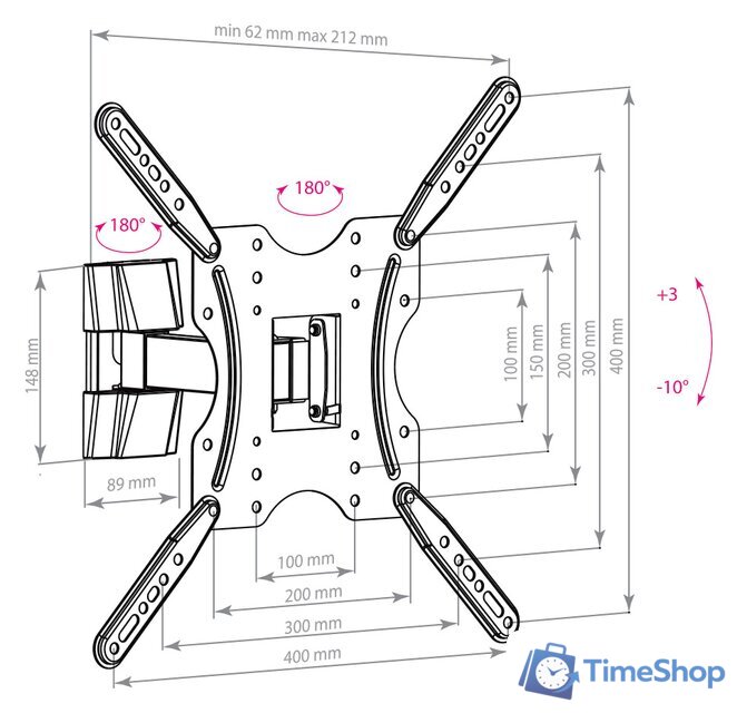 Кронштейн для телевизора Arm Media LCD-403 - Изображение №3 — Интернет-магазин Time-Shop